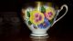 Queen Anne England Pansies And Gold Guilded Tea Cup And Saucer Cups & Saucers photo 1