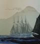 Large Elton Bennett Serigraph Print,  Trade Winds 4 - Masted Schooner Ships Other Maritime Antiques photo 4