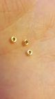 Solid Gold Disc Beads X 3x 3mm Roman photo 1