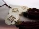 Antique Chinese Tibetan Mother Of Pearl Buddhist Amulet Temple Altar Nacre& Silk Amulets photo 3
