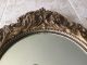 Ornate Embossed Decorative Round Wood Mirror - Antique.   556 Mirrors photo 1