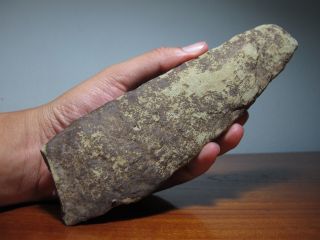 7.  3 Inch Rare Laos Paleolithic Hand Ax Adze Sand Stone Menhir Area [tm1] photo