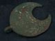 Ancient Bronze 2 Sided Moon Pendant,  Bronze Age 500 Bc Br7303 Near Eastern photo 1