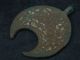 Ancient Bronze 2 Sided Moon Pendant,  Bronze Age 500 Bc Br7303 Near Eastern photo 2