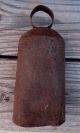 Old Vintage Metal Cow Bell Rusty Brown Country Farm Decor W Dong 7 