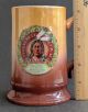 1907 Round Oak Stoves Advertising Stein Mug,  Doe - Wah - Jack American Indian Logo Stoves photo 9
