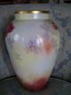 Limoges Vase; Delinieres & Co; Large Roses; Hand Painted; A E Sudder Vases photo 3