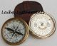 Vintage Compass W/leather Case Calender Compass Sundial Compass Nautical Compass Compasses photo 1
