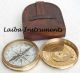 Vintage Compass W/leather Case Calender Compass Sundial Compass Nautical Compass Compasses photo 2