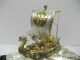 Silver Japanese Phoenix Treasure Ship.  287g/ 10.  10oz.  Japanese Antique Other Antique Sterling Silver photo 5