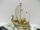 Silver Japanese Phoenix Treasure Ship.  287g/ 10.  10oz.  Japanese Antique Other Antique Sterling Silver photo 8