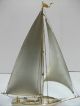 The Sailboat Of Sterling Of Japan.  107g/ 3.  77oz.  A Japanese Antique. Other Antique Sterling Silver photo 7