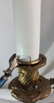 French Gilded Bronze Candlesticks Table Lamp/baroque Style/black Slate Base. Lamps photo 5