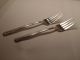 2 - Vintage Sterling Silver Salad Forks,  By Towle,  1937,  Rambler Rose Pattern Flatware & Silverware photo 2