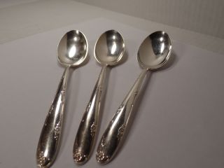 3 - Sterling Silver Teaspoons,  By Towle,  In The 1948 Madeira Pattern photo