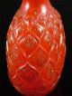 Antique Old Chinese Peking Glass Carved Snuff Bottle Bright Color Auspicious Snuff Bottles photo 7