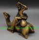 China Folk Brass Old Man Ride Camel Llama Of The Desert Animal Statue Other Antique Chinese Statues photo 2