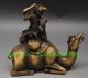 China Folk Brass Old Man Ride Camel Llama Of The Desert Animal Statue Other Antique Chinese Statues photo 3