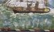 Antique Early 20thc Maritime Nautical Sailing Ship Lighthouse Folk Art Painting Folk Art photo 6