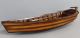 Small 19thc Antique Nautical Folk Art Walnut & Maple Sailboat Rowboat Model Nr Model Ships photo 3