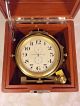 Vtg Longines 8 Day Ship Chronometer In Wood Case Not Running Project Clock Clocks photo 1