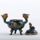Chinese Cloisonne Hand Carved Kylin Lid Dragon Incense Burners W Xuande Mark Incense Burners photo 3