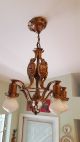 Cast Bronze Chandelier,  1920s - 30s,  Wiring,  Viking Nautical Maritime Theme Chandeliers, Fixtures, Sconces photo 1