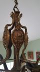 Cast Bronze Chandelier,  1920s - 30s,  Wiring,  Viking Nautical Maritime Theme Chandeliers, Fixtures, Sconces photo 5