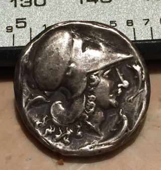 Ancient Greek Roman Silver Coin 385 Bc Corinth Didrachm Corinth - Flying Horse photo
