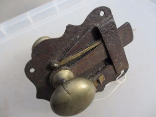 Georgian Door Lock Latch Bolt Brass Knobs Handles Old Architectural Antique 1800 photo