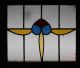 Old English Leaded Stained Glass Window Abstract 21.  75 