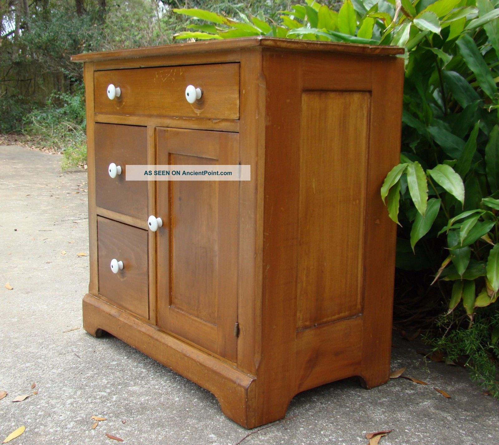 Pine Cottage Cabinet Cupboard Side Hall Table Vanity Office Kitchen Hall Storage 1800-1899 photo