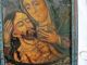 Antique Retablo On Tin Mary Holding Jesus After Crucifixion Framed Latin American photo 3