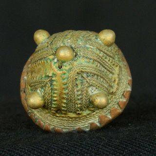 Delicate Moorish Jewel - Ancient Brass And Copper Pendant - 1900s - Sahara photo