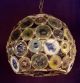 1960 ' S Artisan Outsider Art Stained Glass Disk Chandelier Pendant Light Mid-Century Modernism photo 7