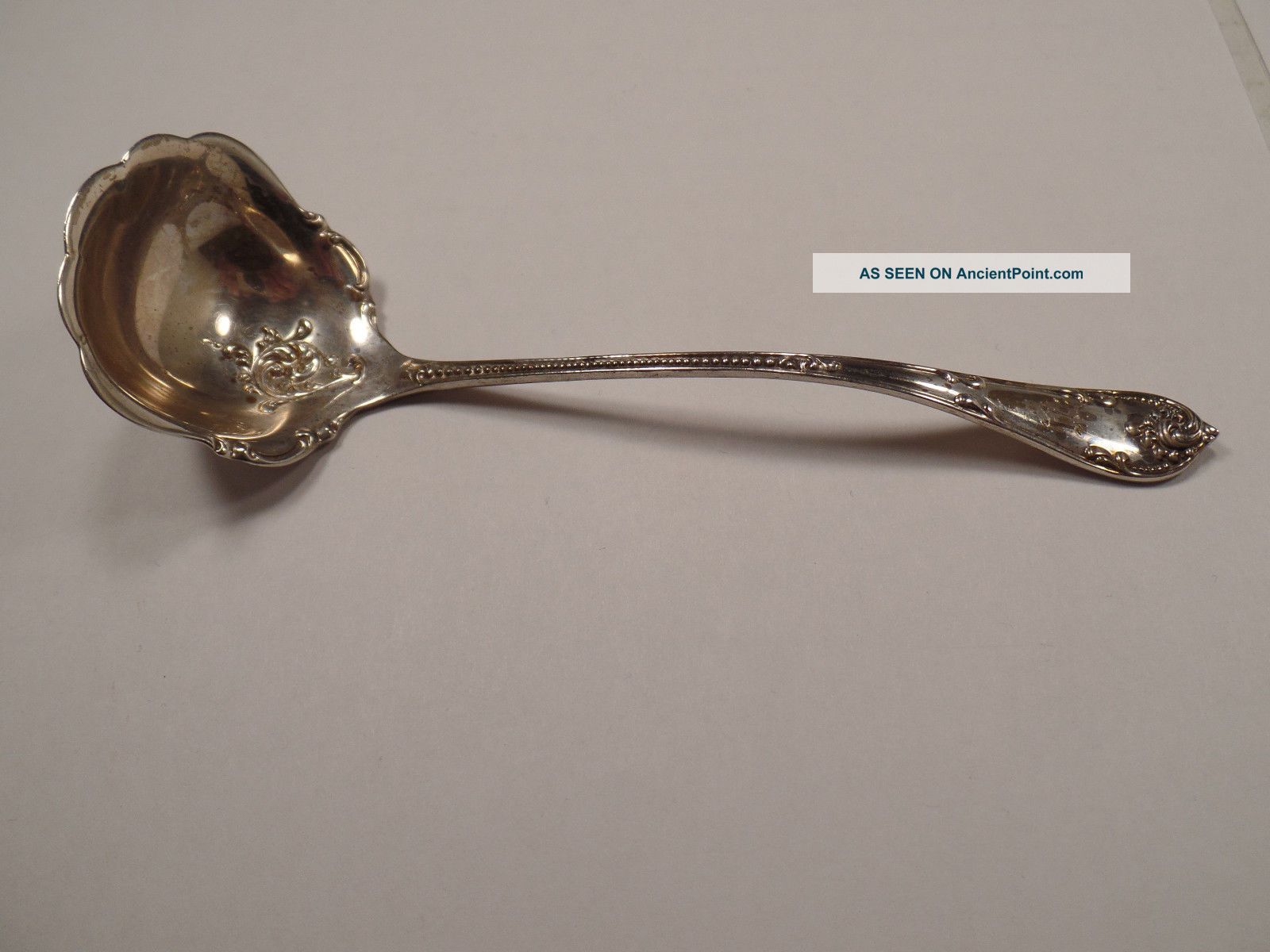 Antique 1895 Towle Sterling Silver Cream Ladle,  In The Rustic Pattern Other Antique Sterling Silver photo