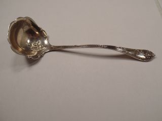 Antique 1895 Towle Sterling Silver Cream Ladle,  In The Rustic Pattern photo