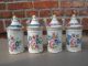 4 Antique Porcelain French Apothecary Jars.  Pagès Apothicaire à Rodez (france) Bottles & Jars photo 1