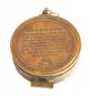 Antique Brass Lid Compass Royal Navy Nautical Collectible Thread Gift Compass Compasses photo 1