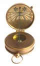 Antique Brass Lid Compass Royal Navy Nautical Collectible Thread Gift Compass Compasses photo 2