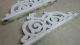 Vintage Wooden Corbels Distressed White Pendants Decorative Brackets Shabby Corbels photo 1