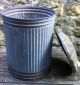 Vintage Galvanized Dustbin For Garden Use,  Storage,  Ornament,  Garden Planter Garden photo 2