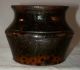 Old Glazed Brown Redware Jar Squat Form W/ Wide Mouth Southeastern Pennsylvania Primitives photo 3