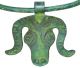 Roman Bronze Neck Torc With Bull ' S Head Shaped Pendant Amulet Roman photo 3