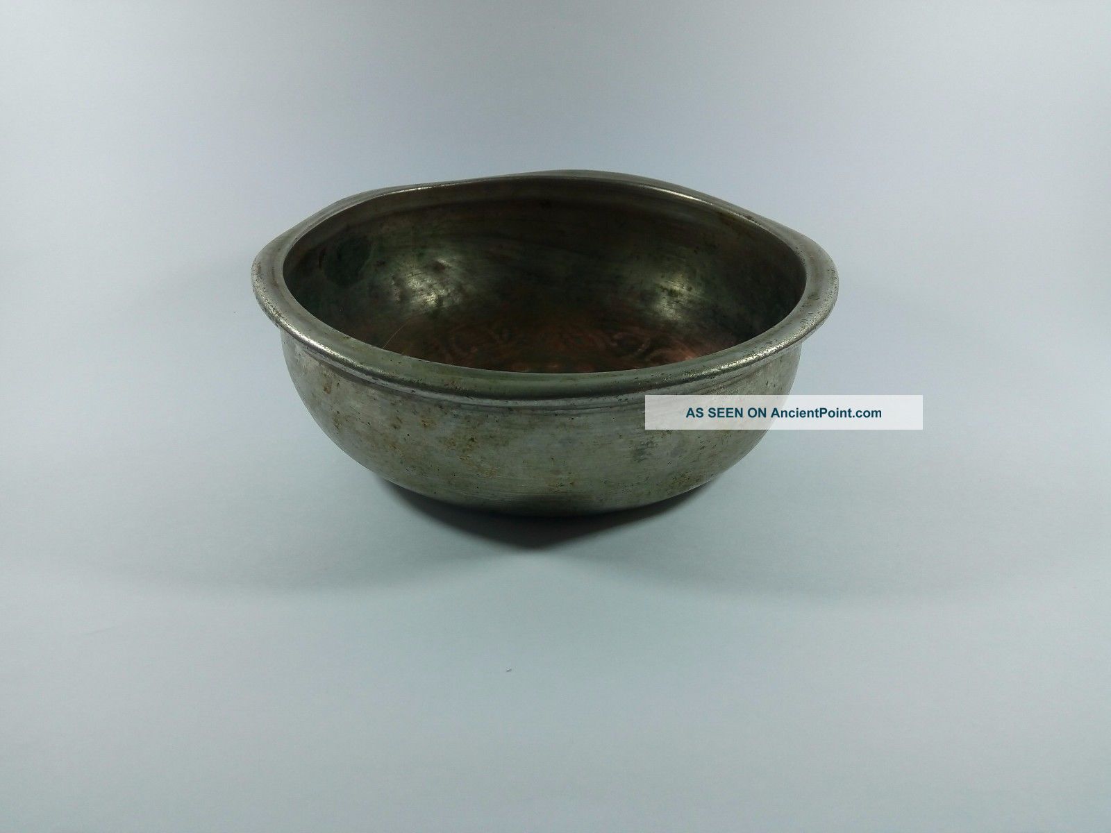 Bath Bowl Vessel,  Copper Plated With Silver From Turkey Islamic photo