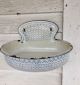 Antique French Enamel Blue & White Lavabo Water Hanging Wall Fountain Garden photo 3