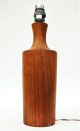 Teak Wood Table Lamp Hand Turned Danish Style Pop Art Mid Century Modernist 31cm Mid-Century Modernism photo 3