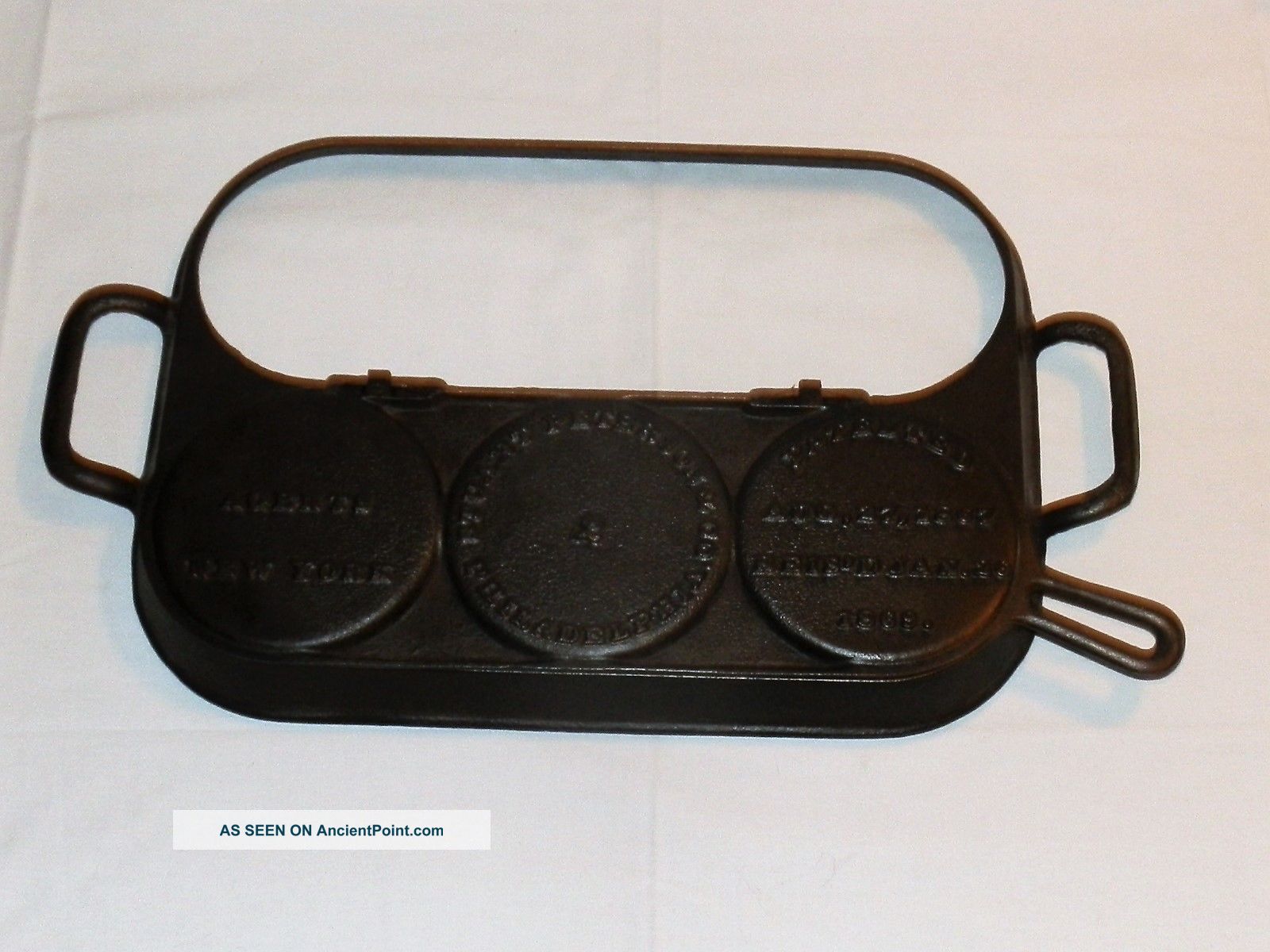 Antique Stuart Peterson & Co Cast Iron Flip Top Griddle No.  2 - 1867/1869 Hearth Ware photo