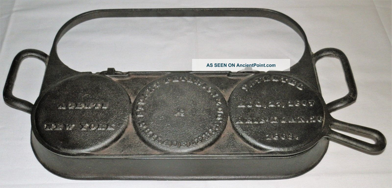 Antique Stuart Peterson & Co Cast Iron Flip Top Griddle No. 2 1867/1869