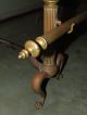 Antique 19th C.  Brass Ball Top French Victorian Fireplace Andirons With Crossbar Fireplaces & Mantels photo 7